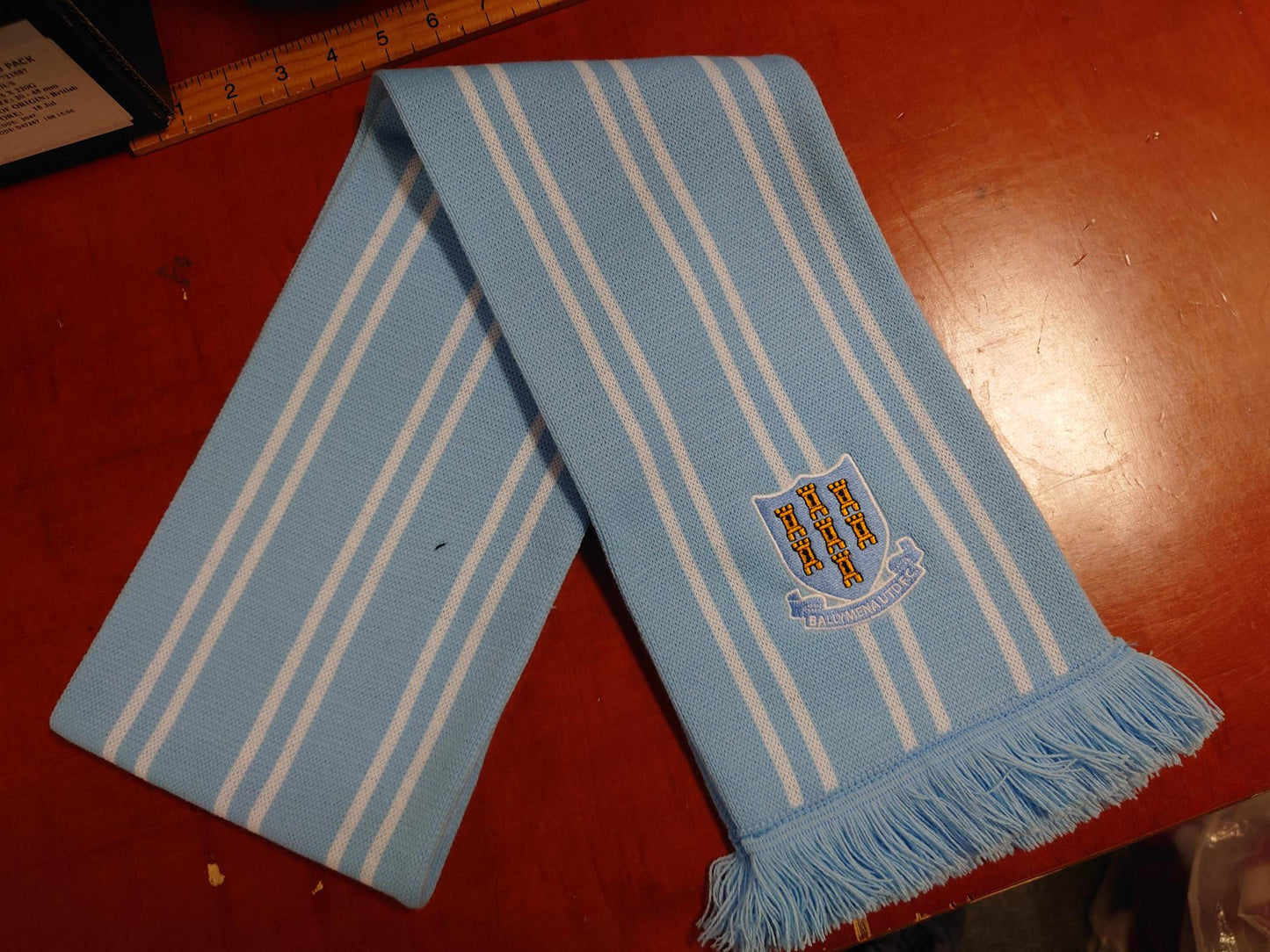 Striped Sky Blue Scarf